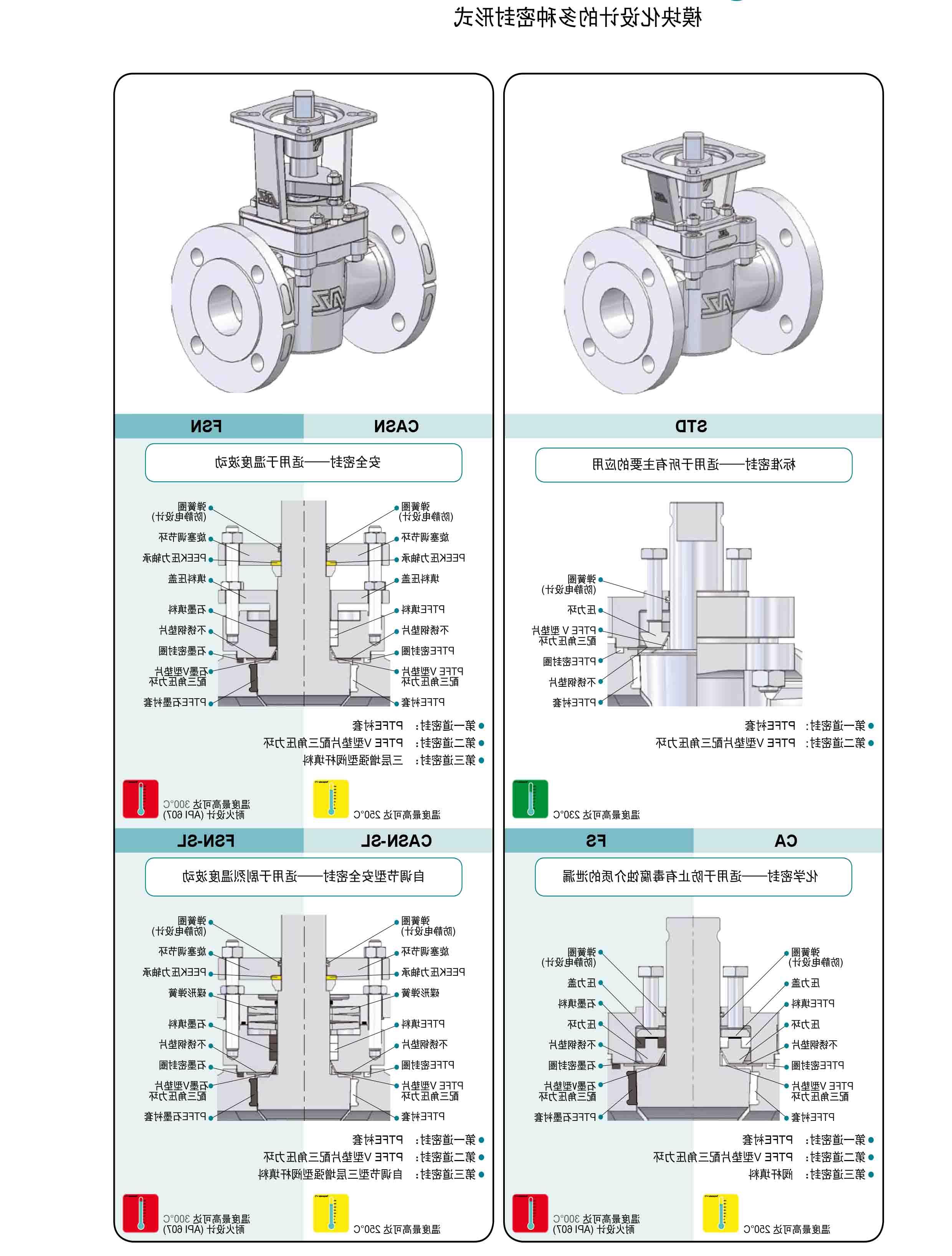 ISO-STANDARD法兰旋塞阀模块化设计的多种密封形式